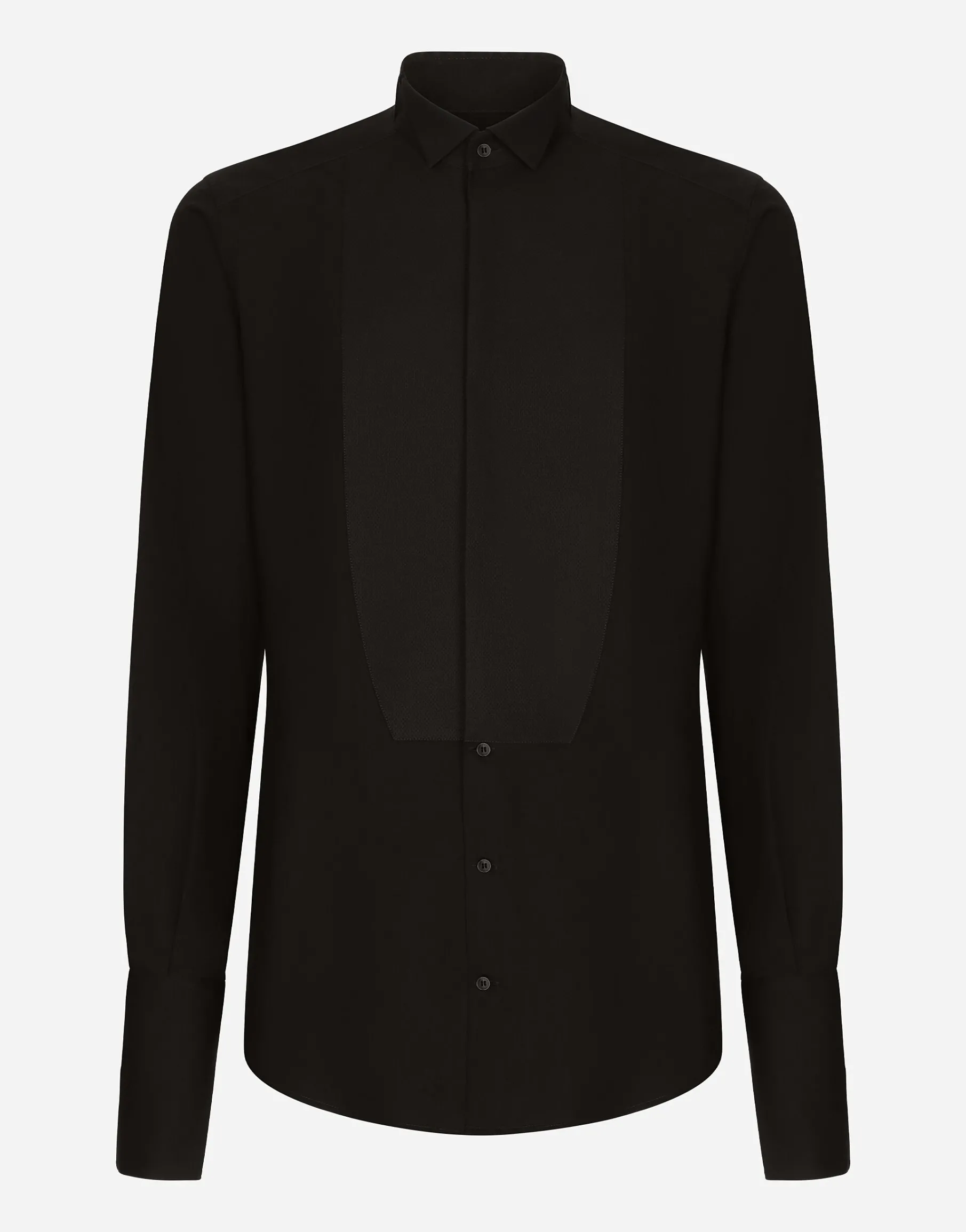 Cotton poplin Gold-fit tuxedo shirt