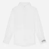 Cotton poplin tuxedo shirt