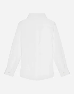 Cotton poplin tuxedo shirt