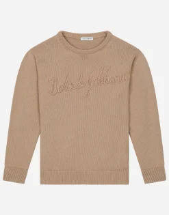 Cotton pullover with Dolce&Gabbana logo