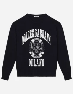 Cotton pullover with Dolce&Gabbana logo
