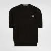Cotton round-neck sweater with tag