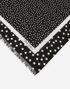 Cotton sarong with polka-dot print (110x190)