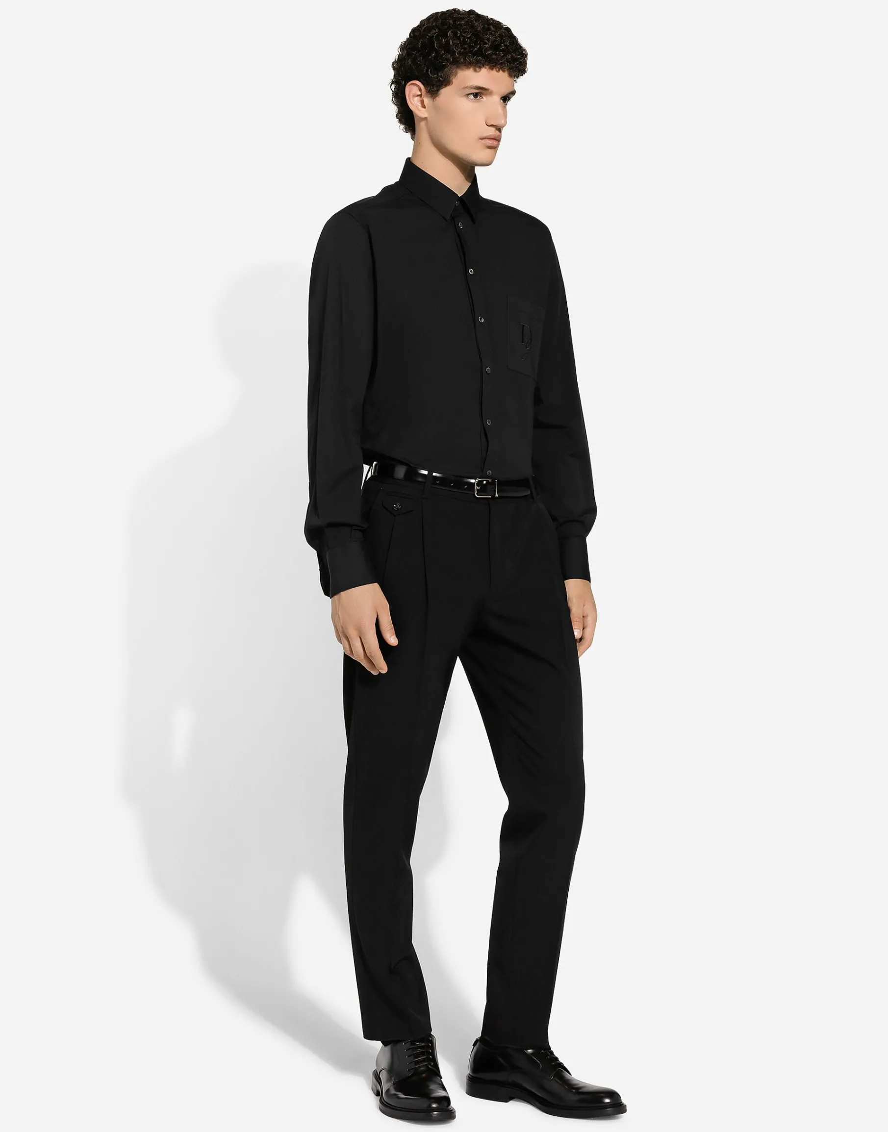Cotton shirt with DG embroidery