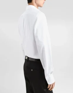 Cotton shirt with heraldic patch