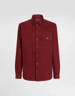 Cotton shirt with tag