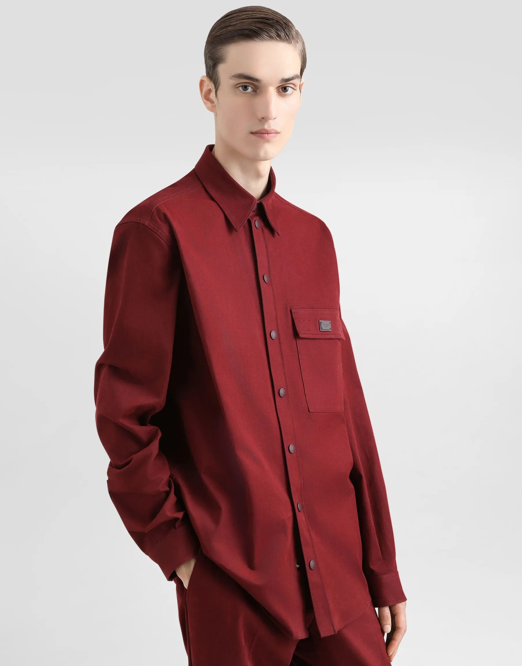 Cotton shirt with tag