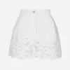 Cotton shorts with cut-out detailing