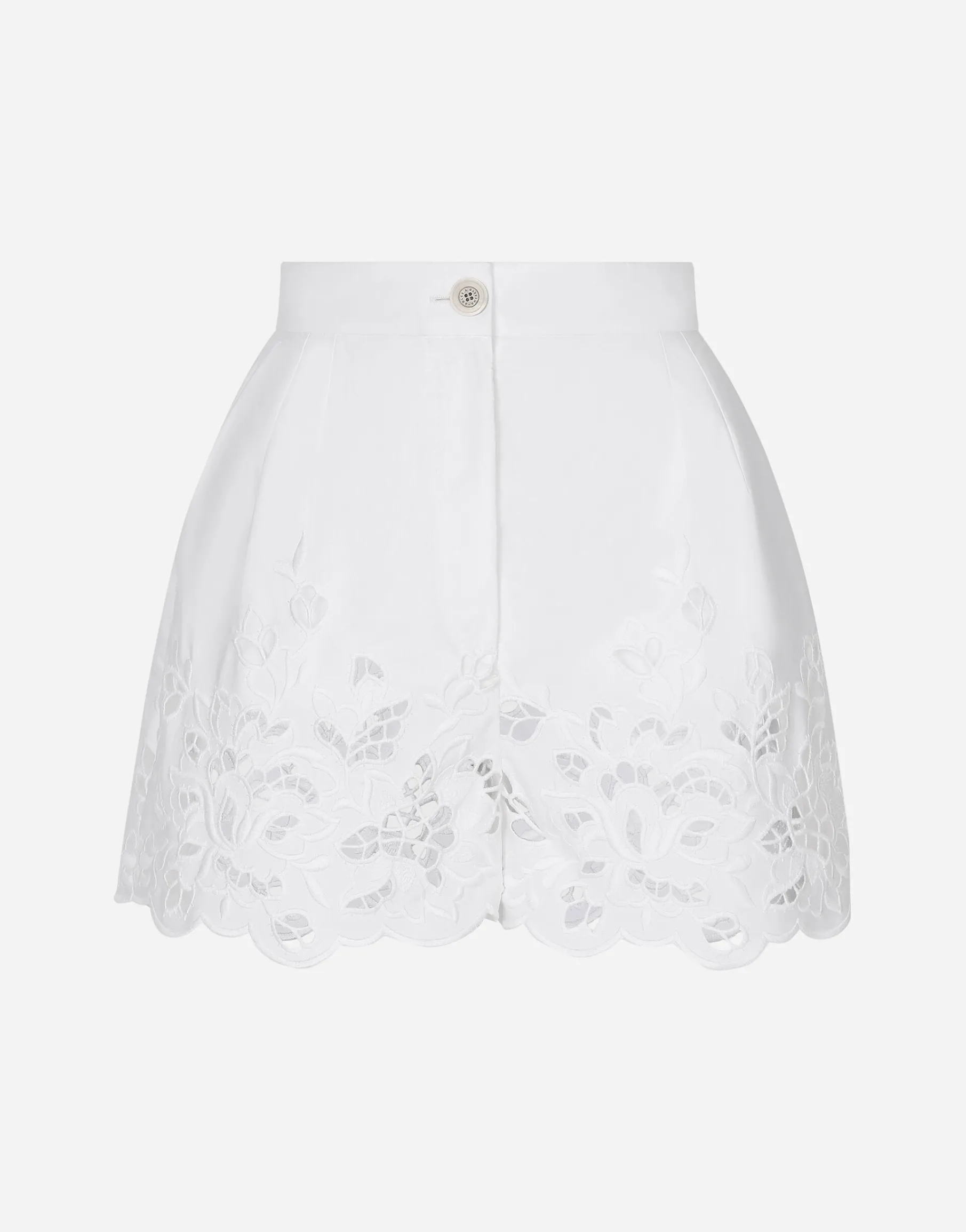 Cotton shorts with cut-out detailing