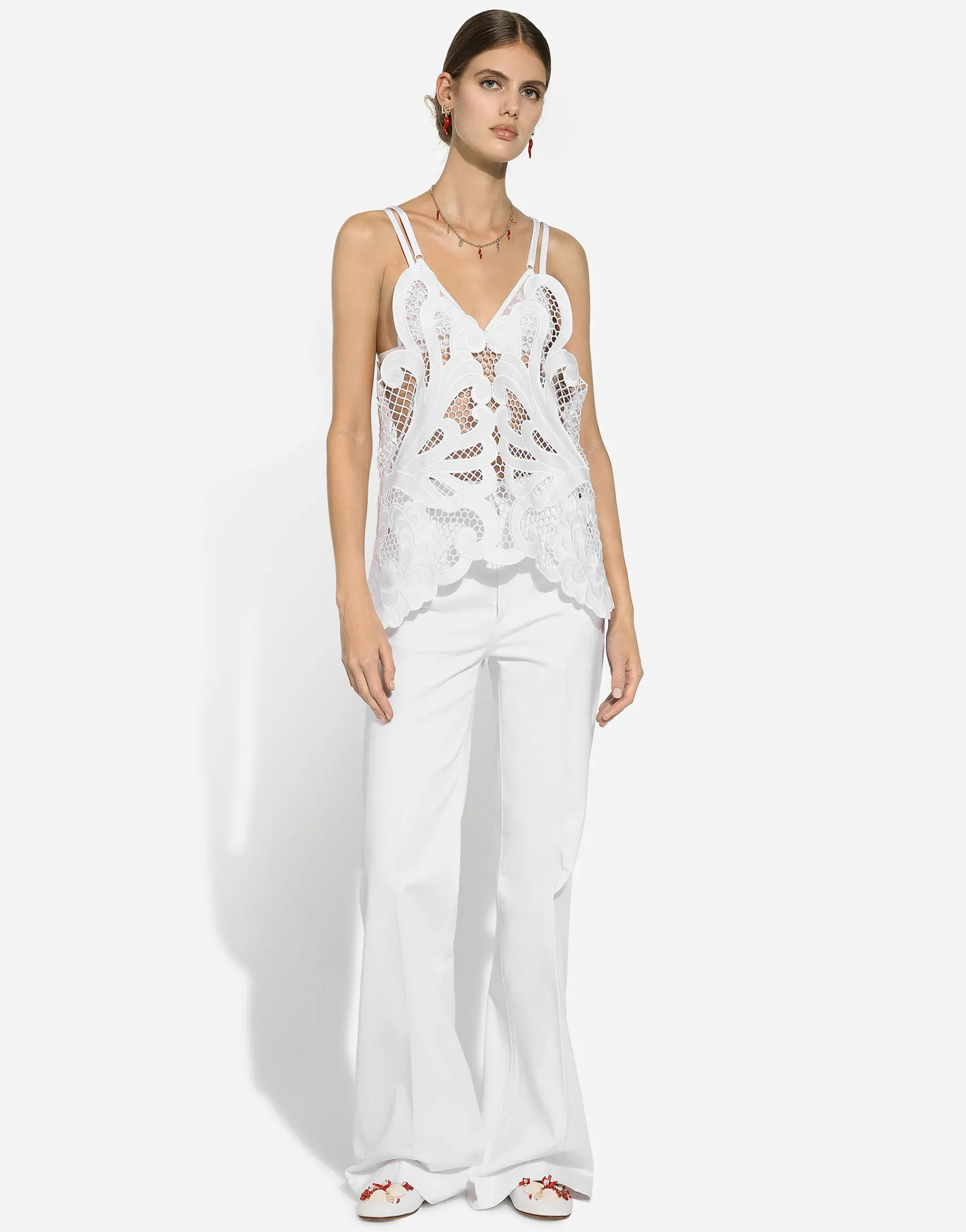 Cotton top with cut-out detailing