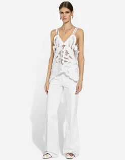 Cotton top with cut-out detailing
