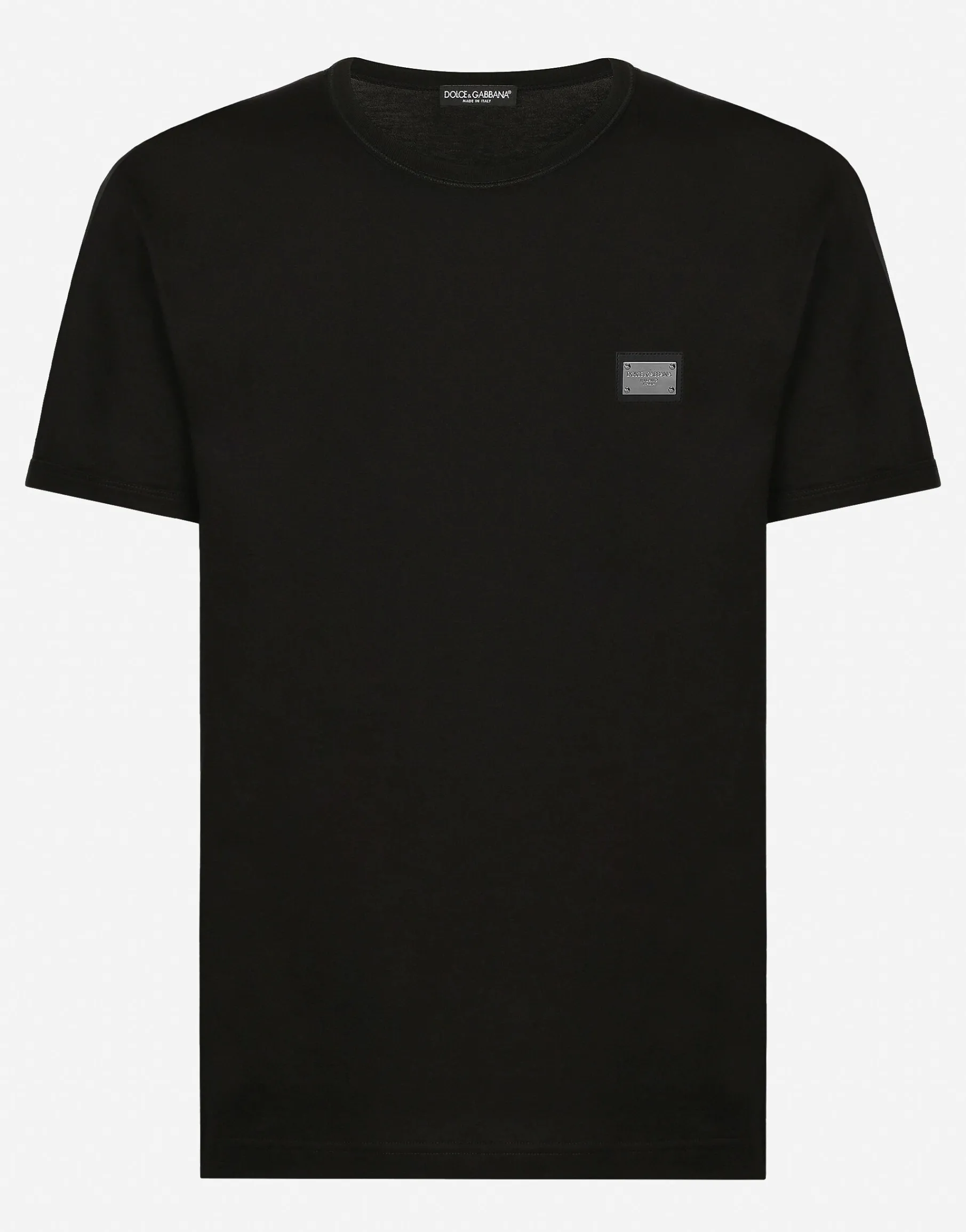 Cotton T-shirt with branded tag