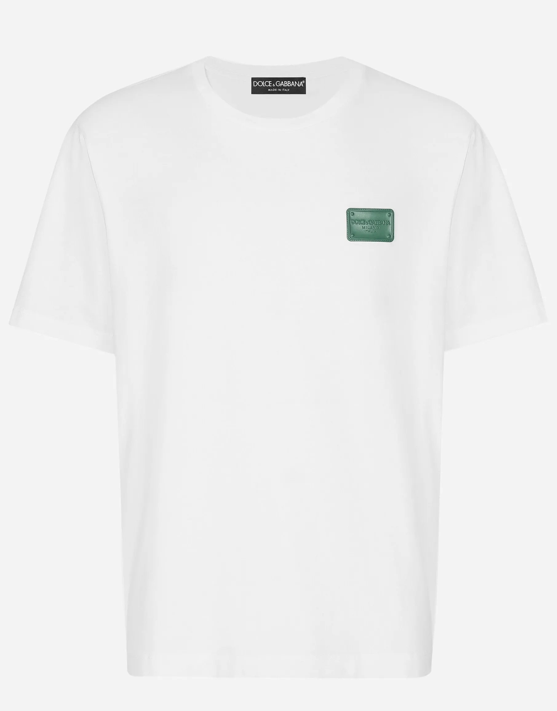 Cotton T-shirt with branded tag