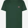 Cotton T-shirt with branded tag