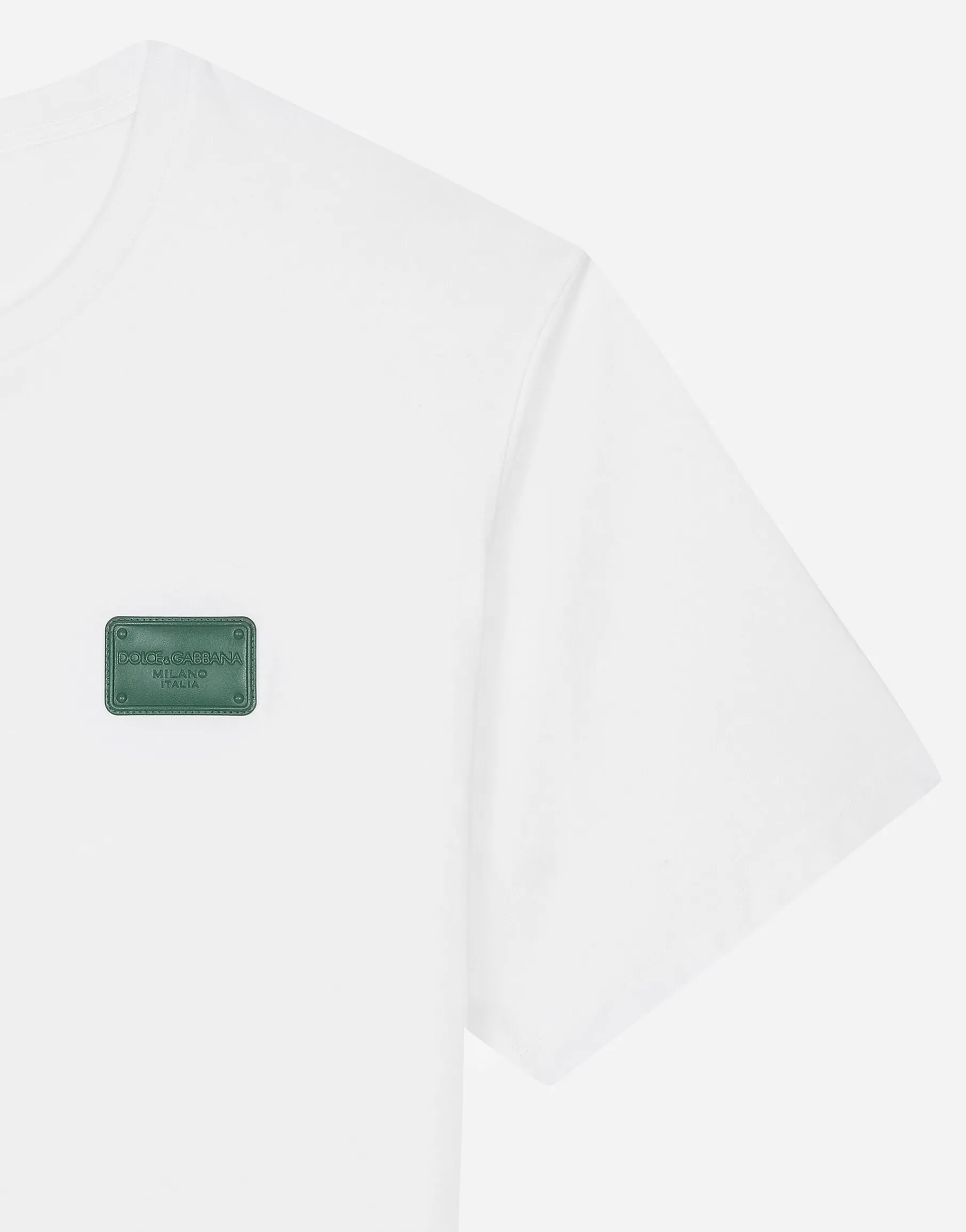 Cotton T-shirt with branded tag