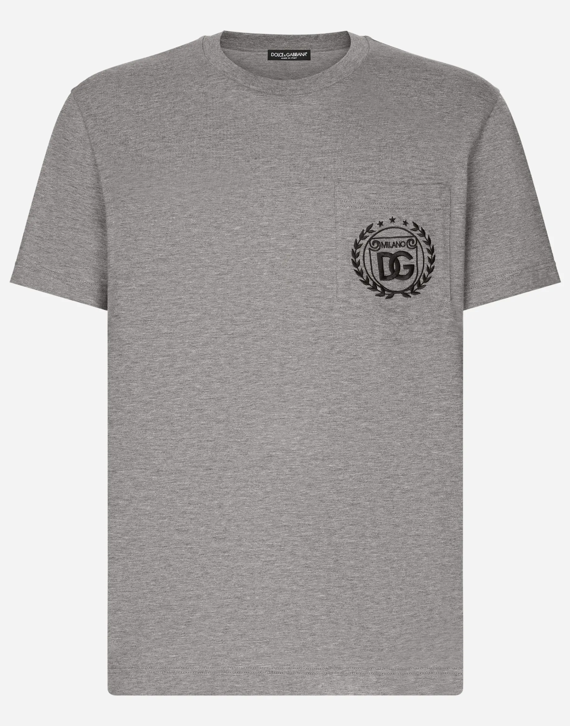 Cotton T-shirt with DG Milano logo embroidery