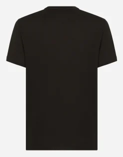 Cotton T-shirt with DG Milano logo embroidery