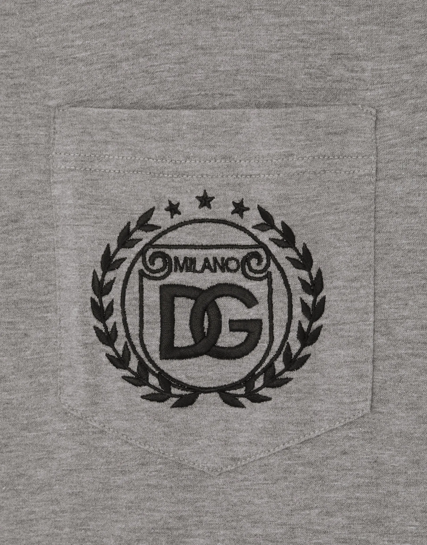 Cotton T-shirt with DG Milano logo embroidery