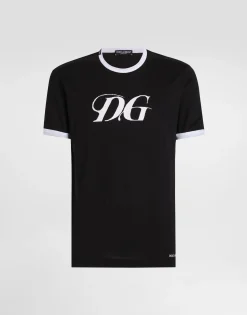 Cotton T-shirt with DG print