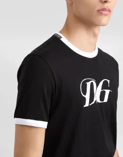 Cotton T-shirt with DG print