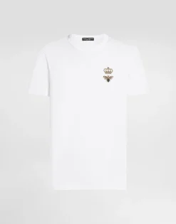 Cotton T-shirt with embroidery