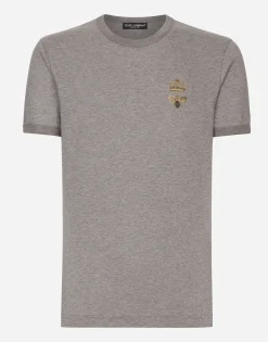 Cotton T-shirt with embroidery