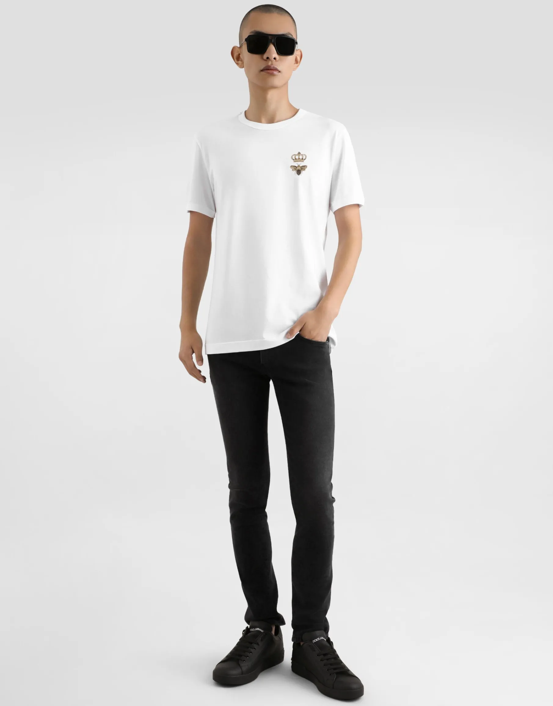 Cotton T-shirt with embroidery