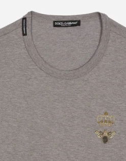 Cotton T-shirt with embroidery