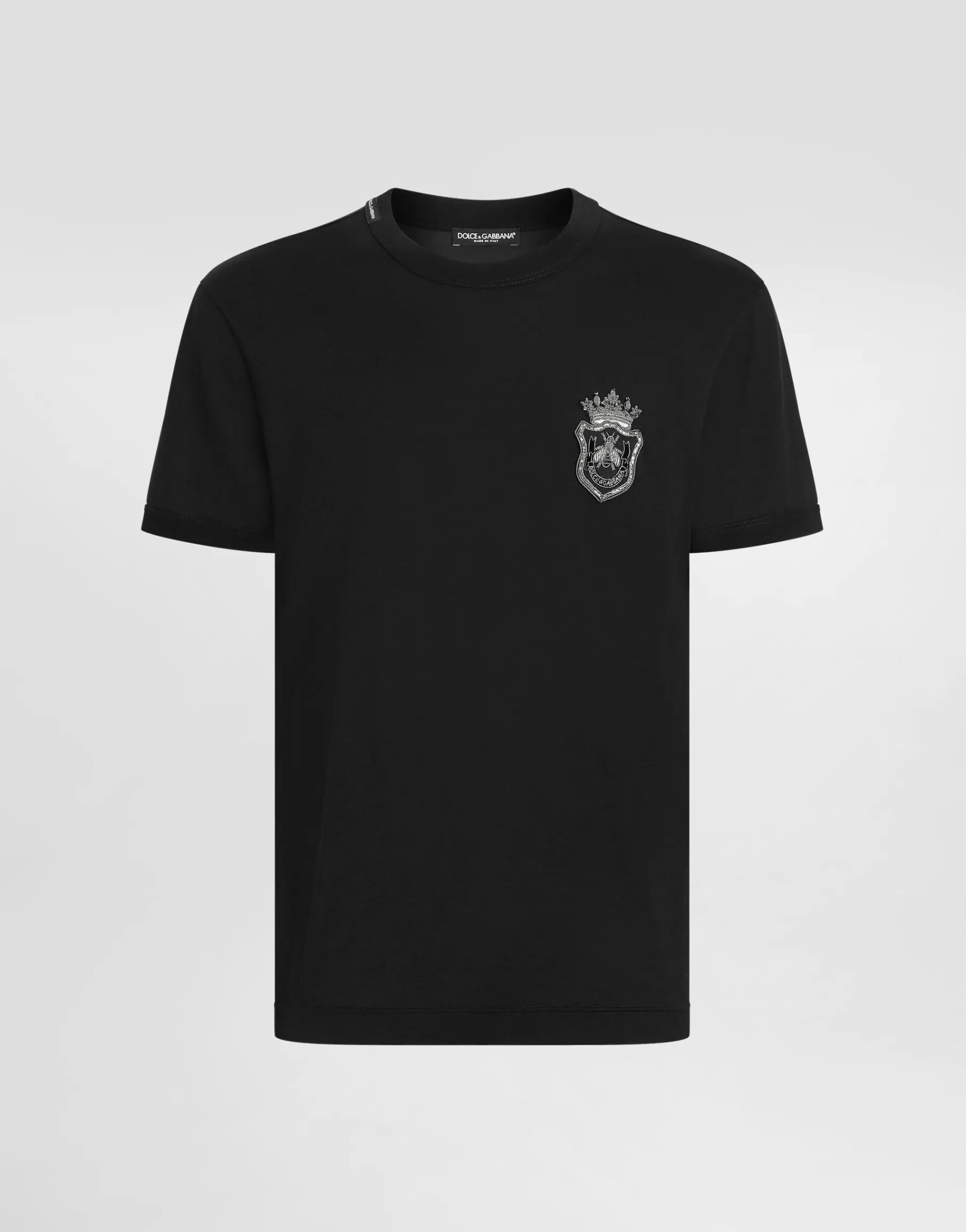 Cotton T-shirt with heraldic patch