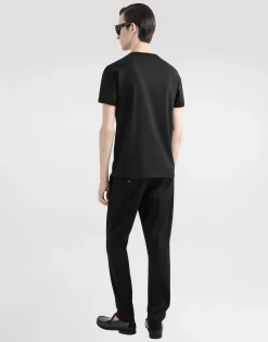 Cotton T-shirt with heraldic patch