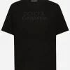 Cotton T-shirt with logo embroidery