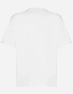 Cotton T-shirt with logo embroidery