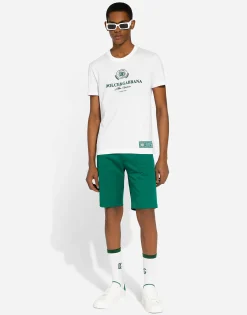 Cotton T-shirt with logo print