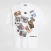 Cotton T-shirt with postcard print