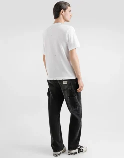 Cotton T-shirt with postcard print