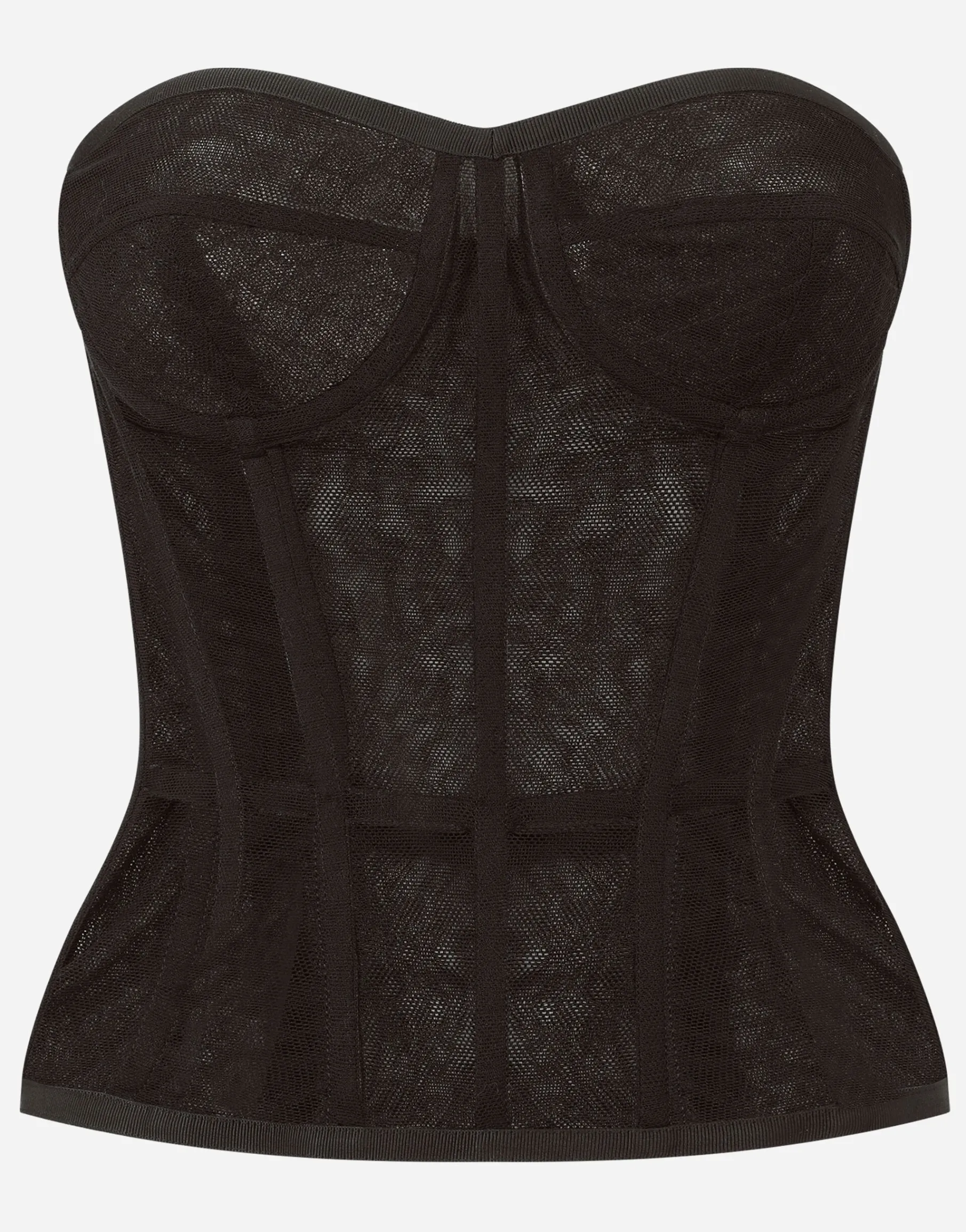 Cotton tulle bustier top