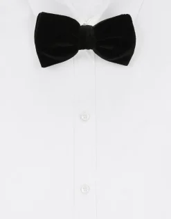 Cotton velvet bow tie