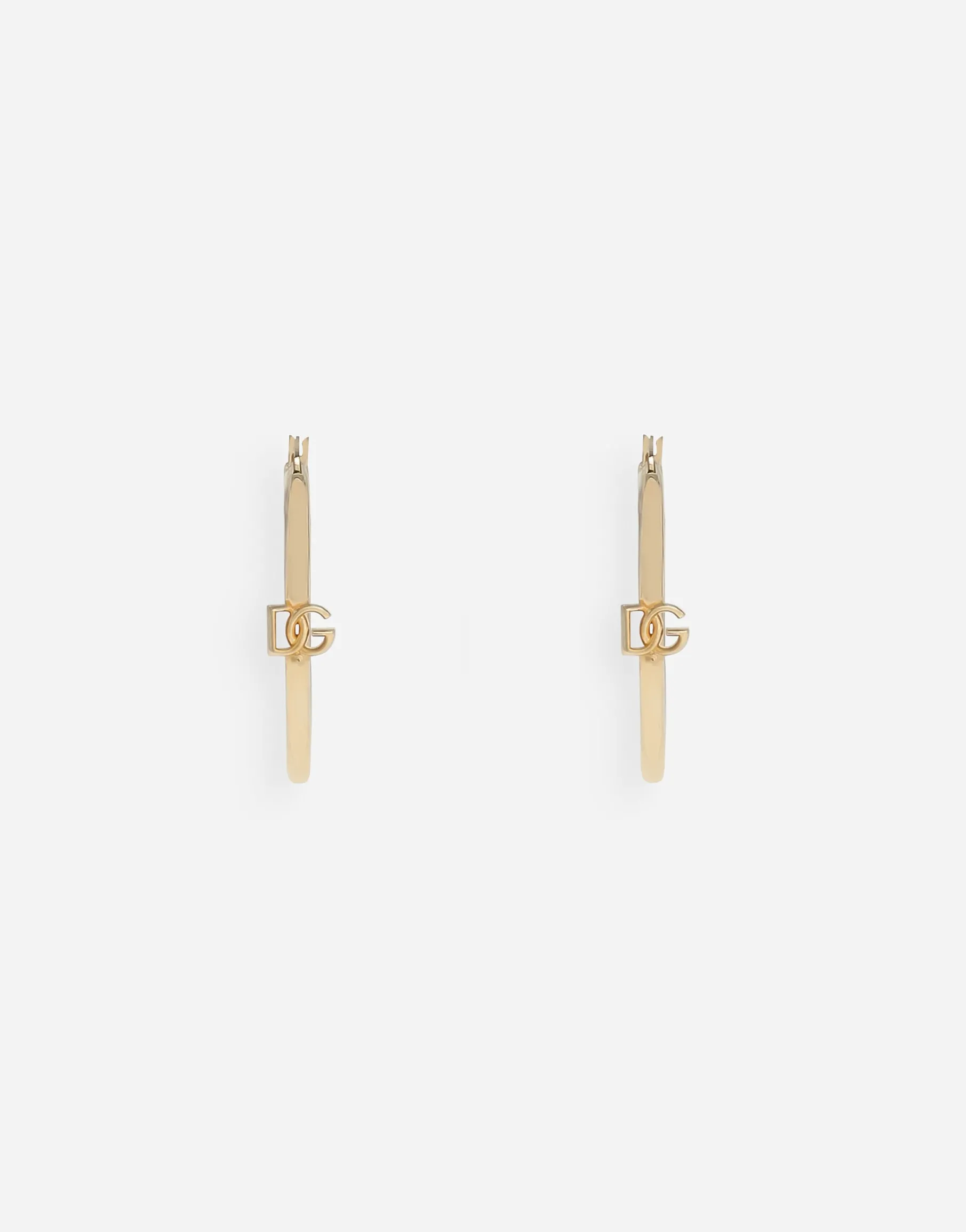 Creole earrings with DG logo