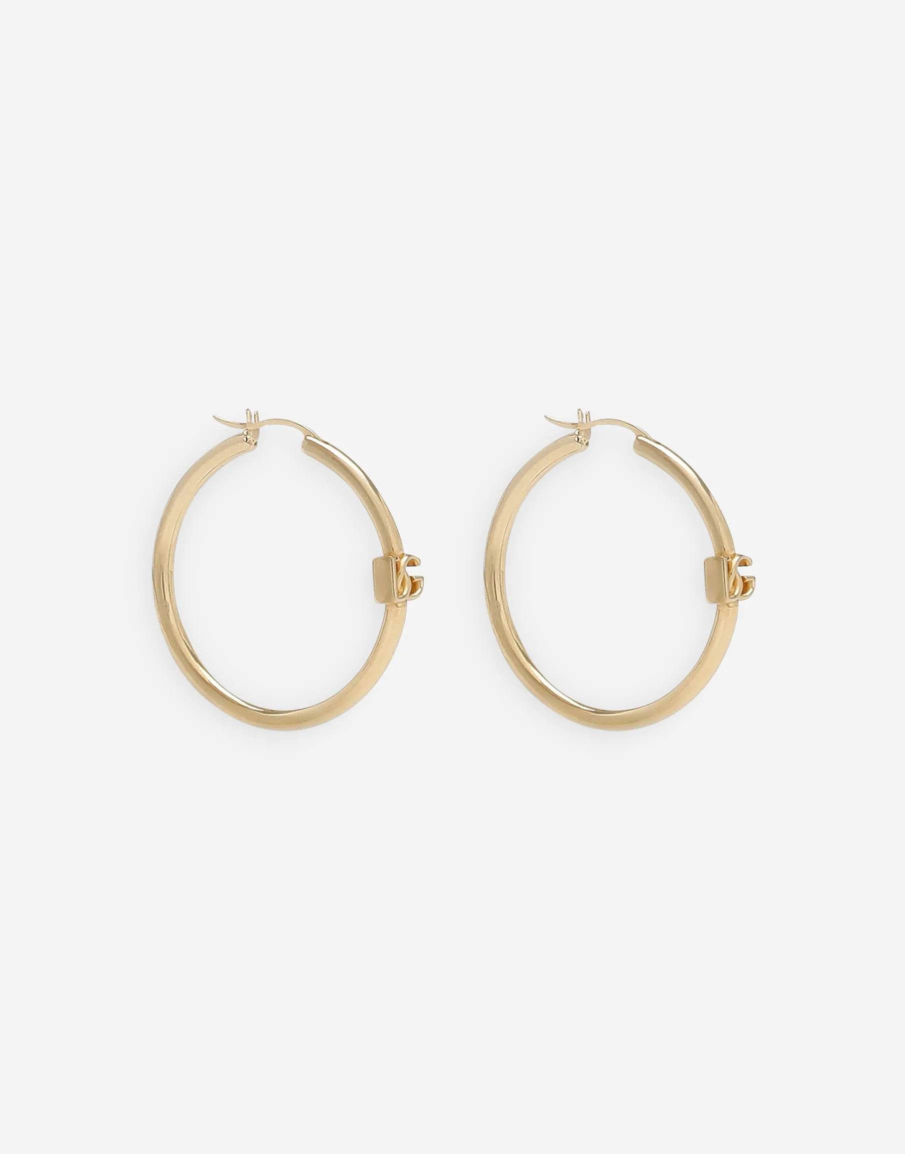Creole earrings with DG logo