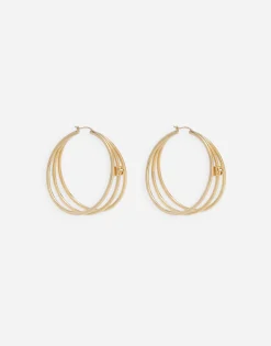 Creole multi-hoop earrings with DG logo
