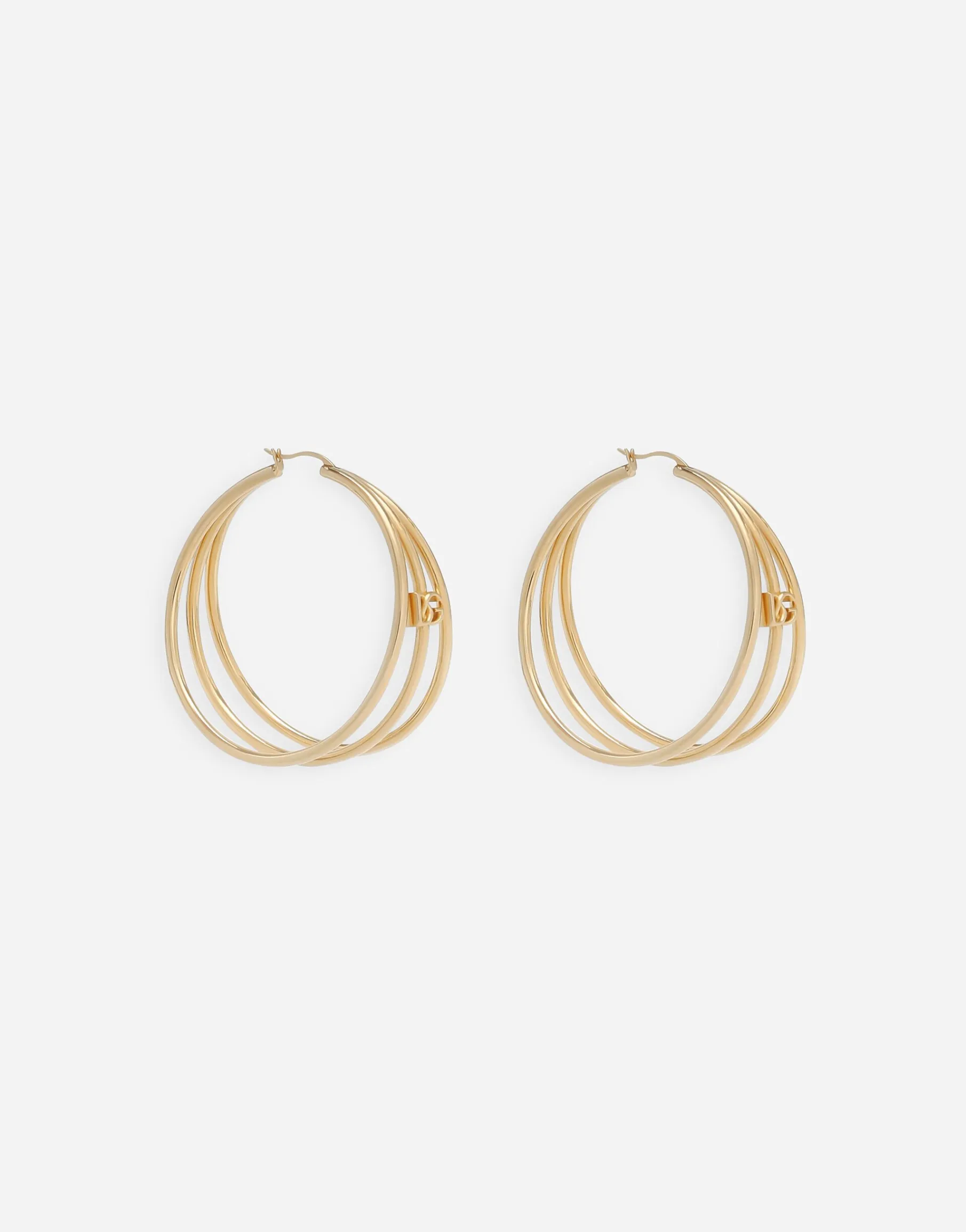 Creole multi-hoop earrings with DG logo