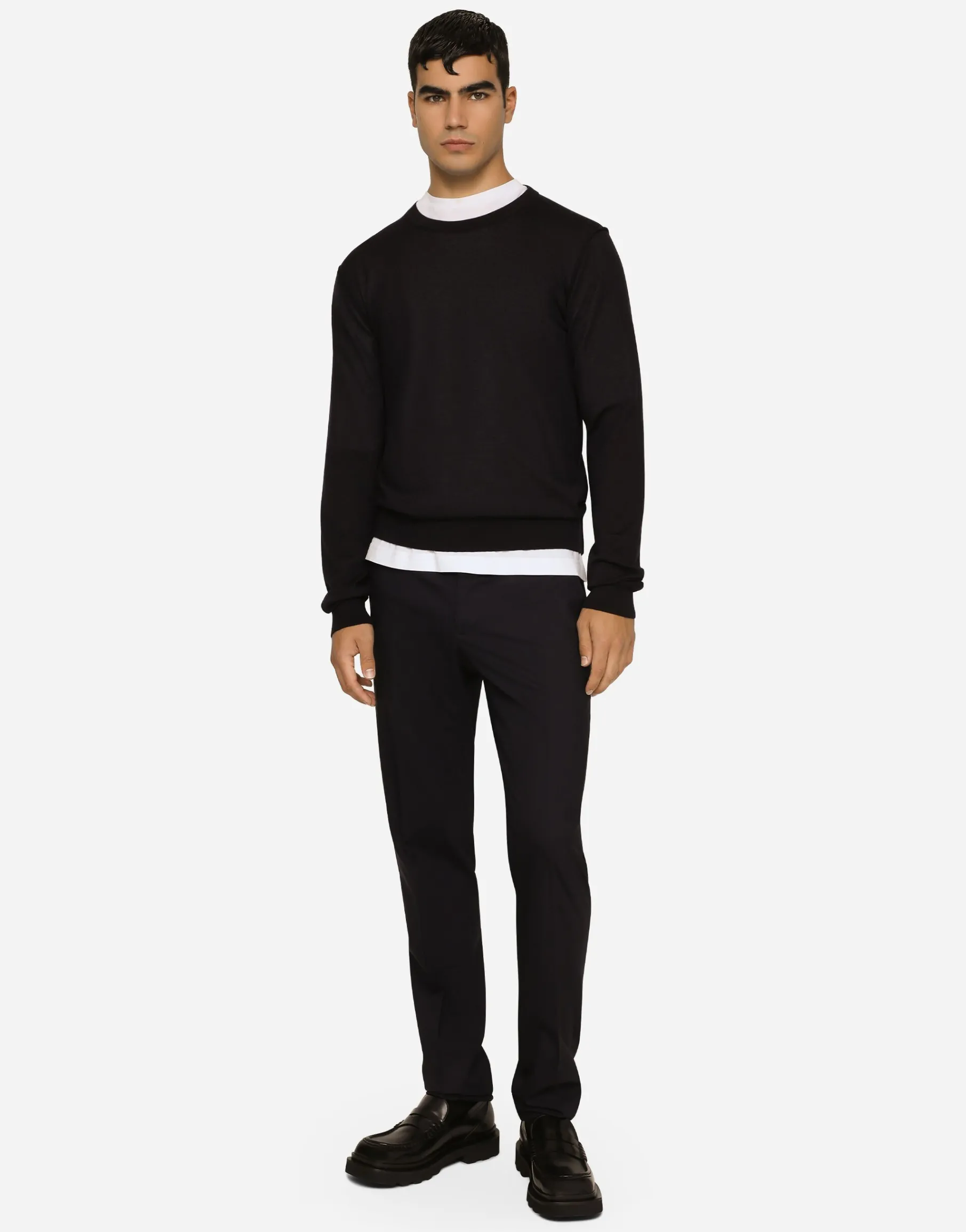 Crewneck sweater in cashmere