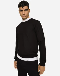 Crewneck sweater in cashmere