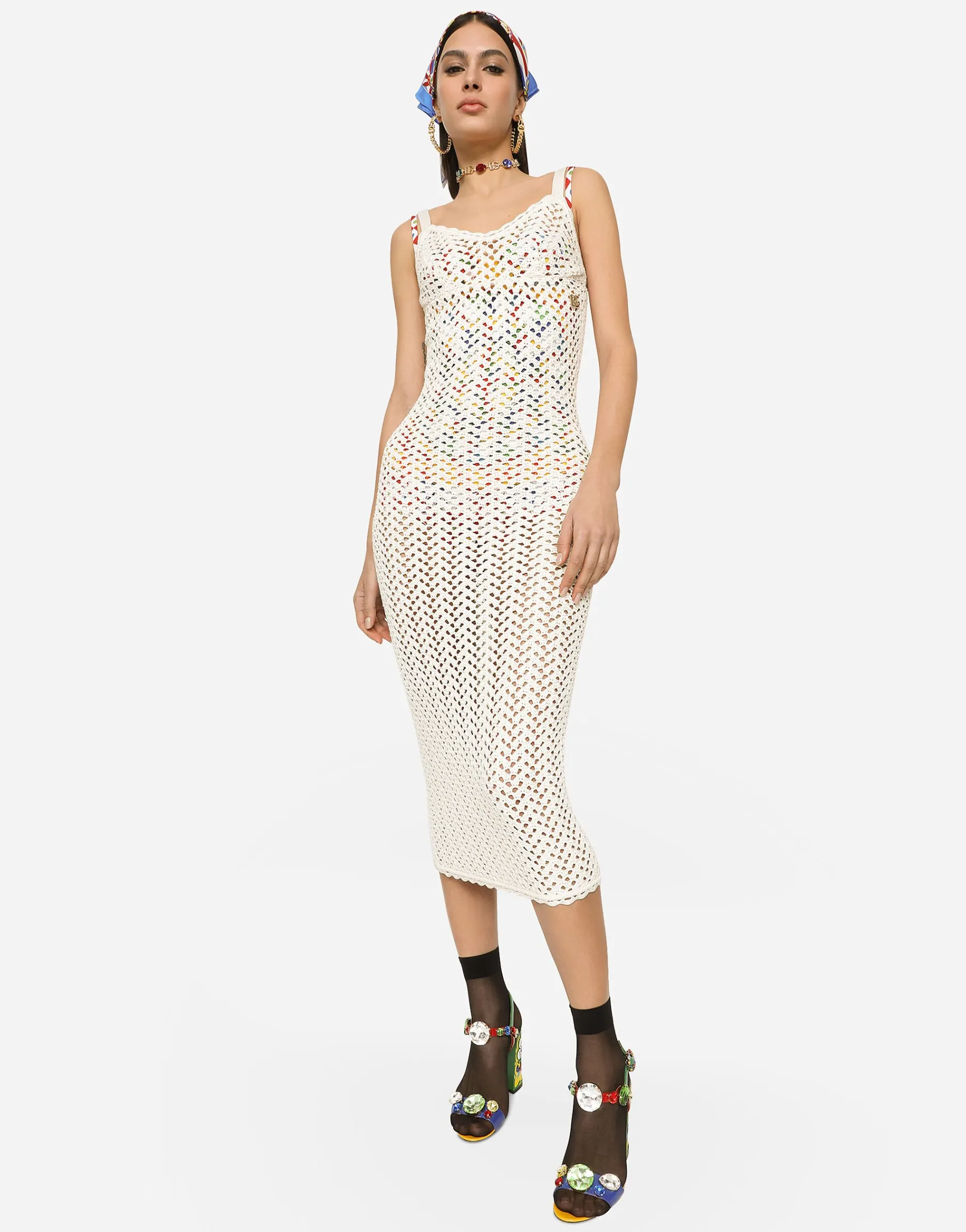 Crochet slip dress