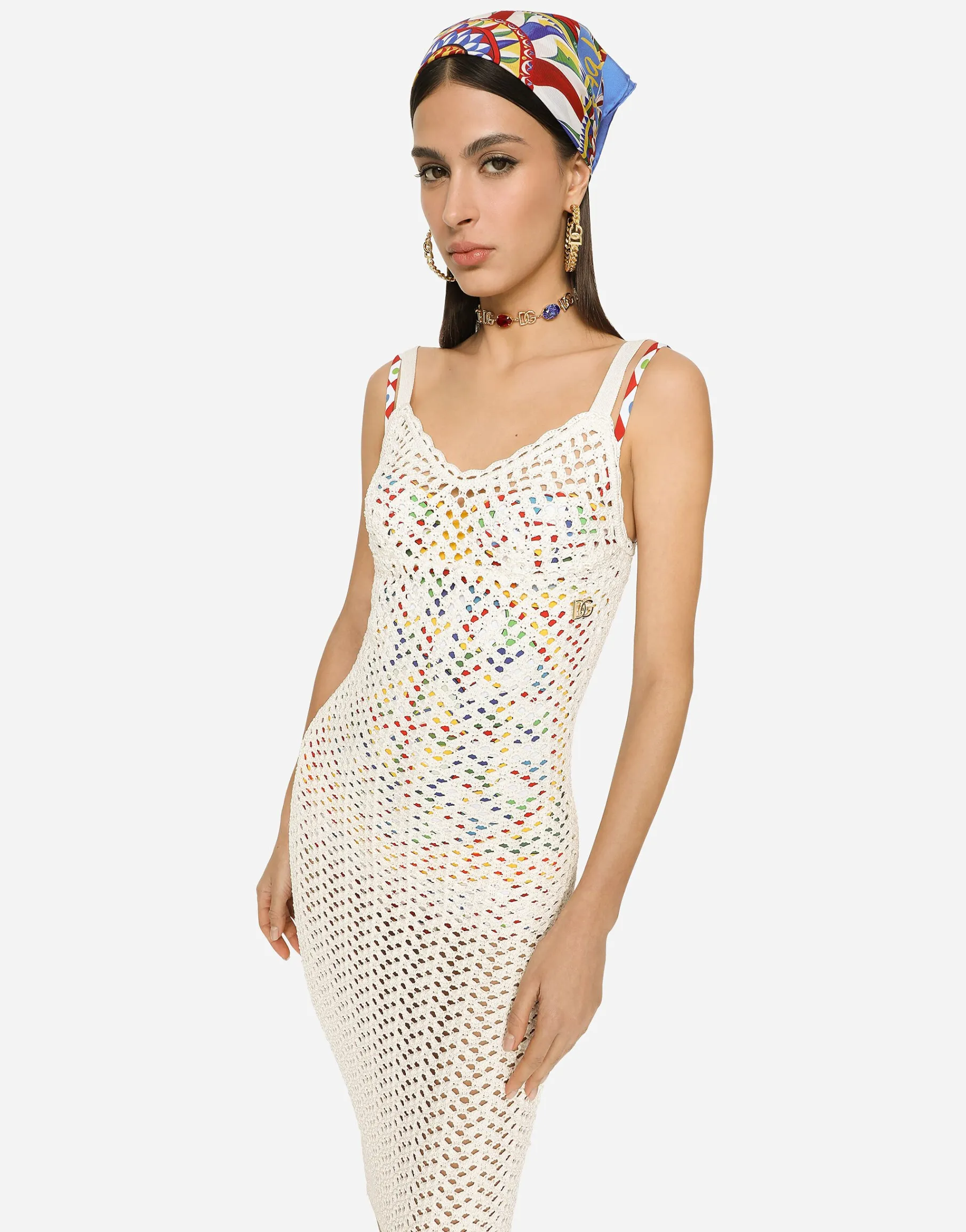 Crochet slip dress