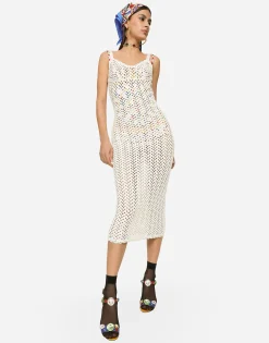 Crochet slip dress