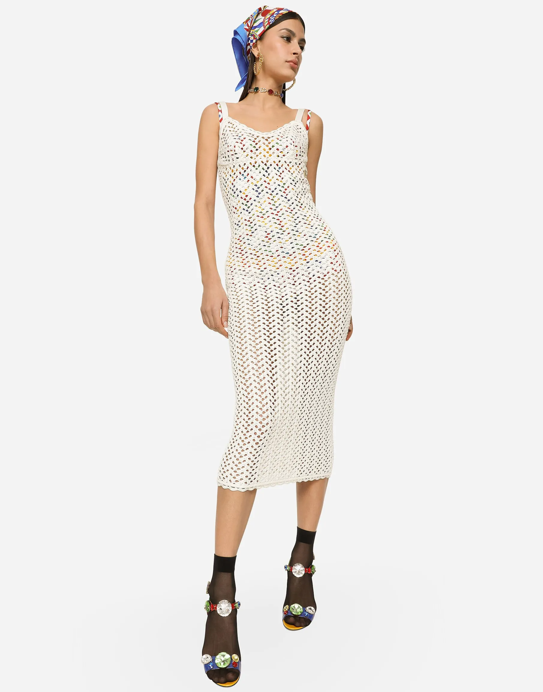 Crochet slip dress