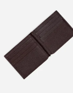 Crocodile bifold wallet with moneyclip and branded tag