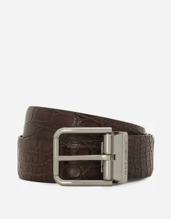 Crocodile nappa belt