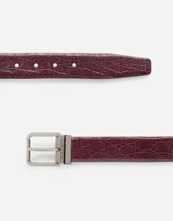 Crocodile nappa belt